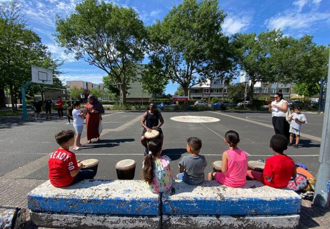 Voetbal, koken en breakdance op Cruyff Court Kanaleneiland